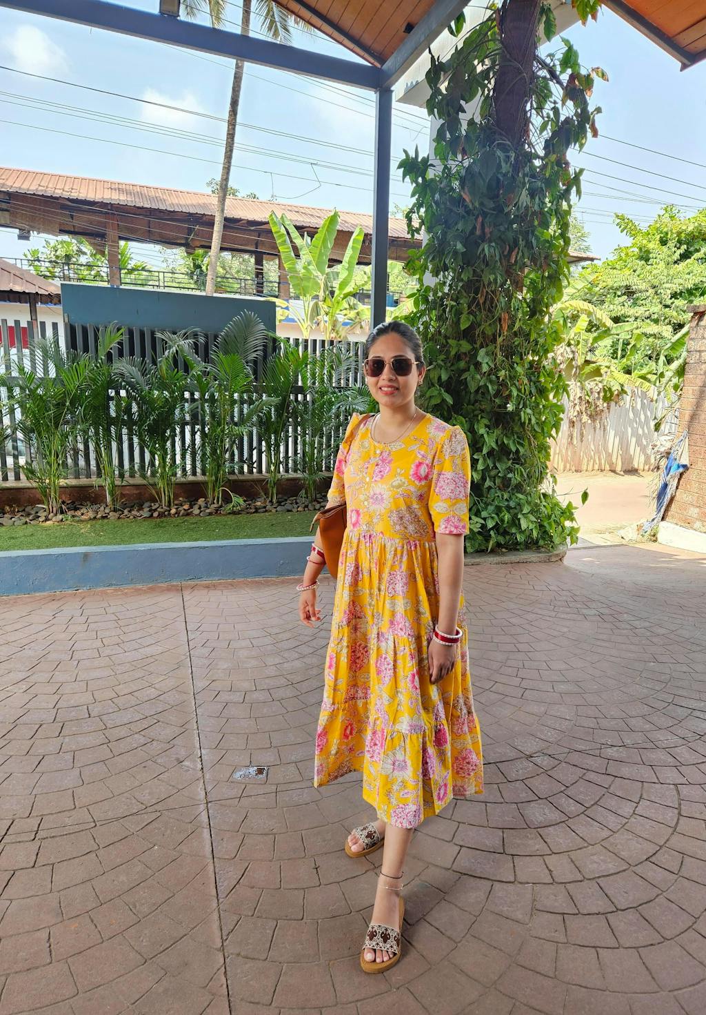 Green Baroque Printed Cotton Kurta Set