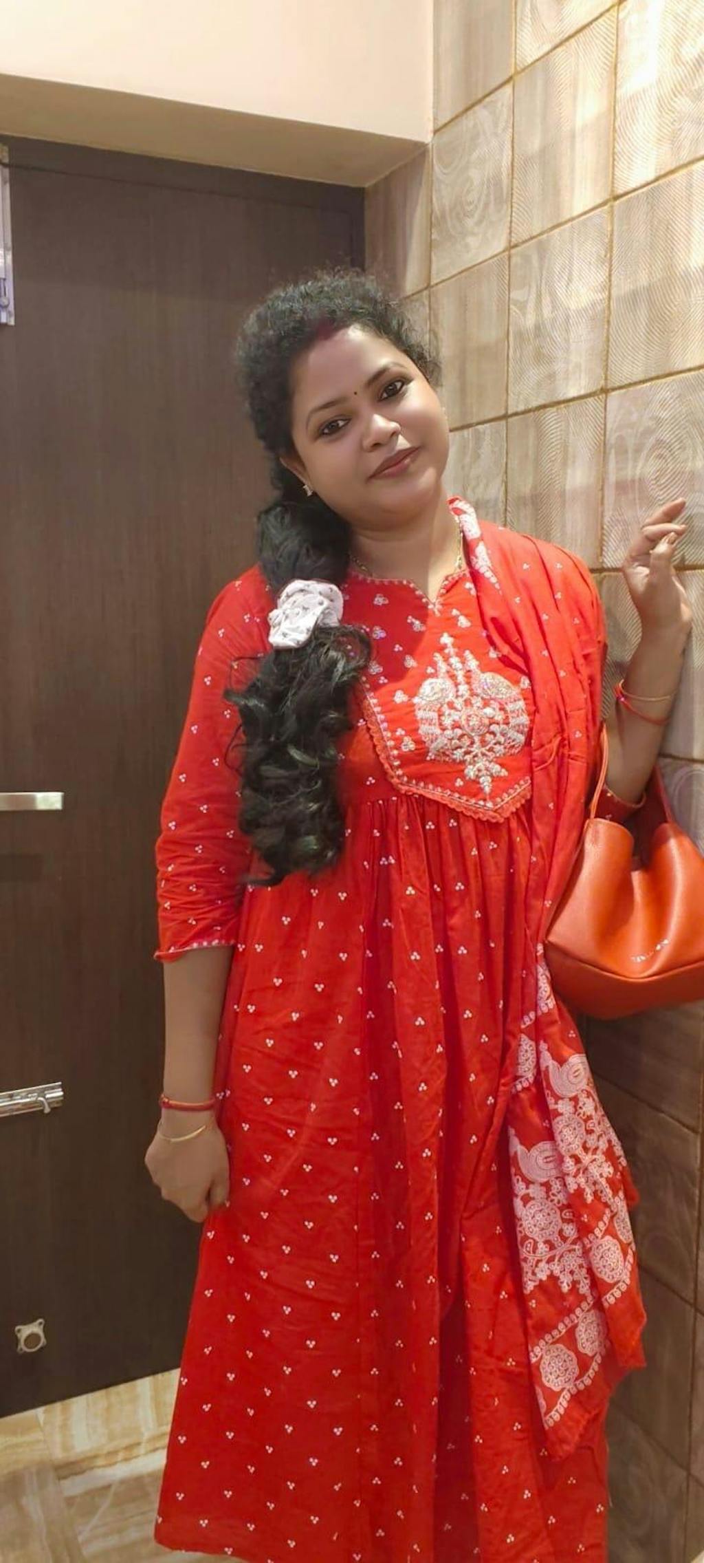 Taraash Red Peacock Zari Work Embroidered Cotton Suit Set