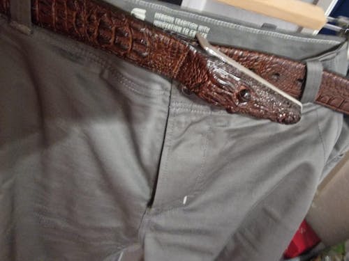 Head Crocodile Design Leather Belt