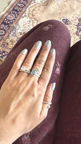 925 Sterling Silver Boho Crown Stack Ring