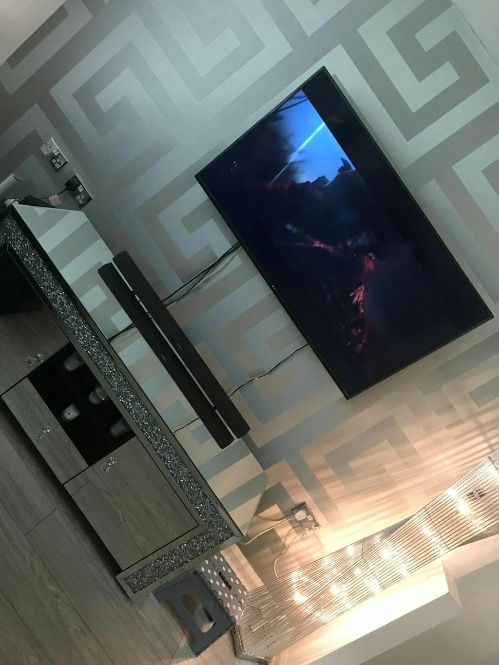 Versace Greek Key Silver Designer Wallpaper 935235 Taskers Online