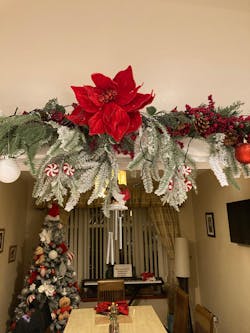 Red Velvet Luxe Poinsettia Clip - 23cm