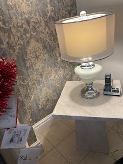 Troy Lamp Table - Taupe