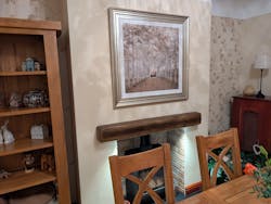 White & Gold Autumn Forest Wall Art