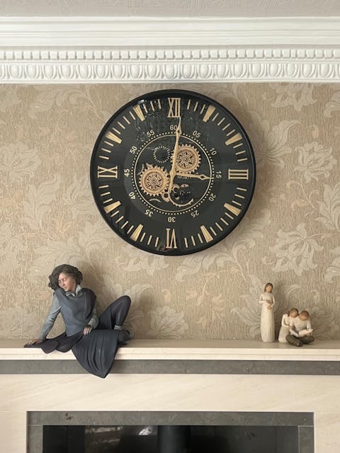 Black & Gold Gears Wall Clock - 59cm