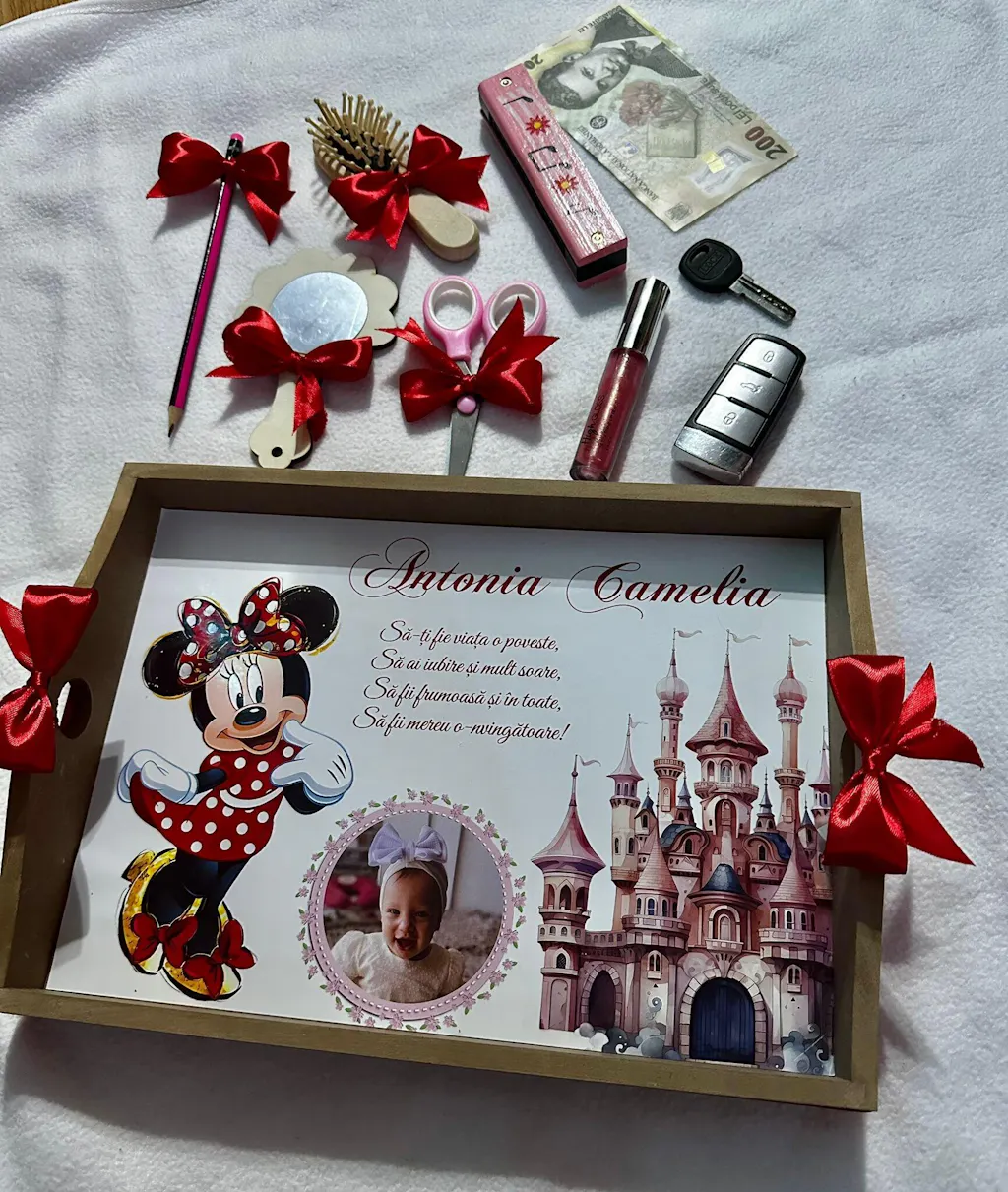 Minnie Mouse • Tavita de Mot Fete • Personalizata