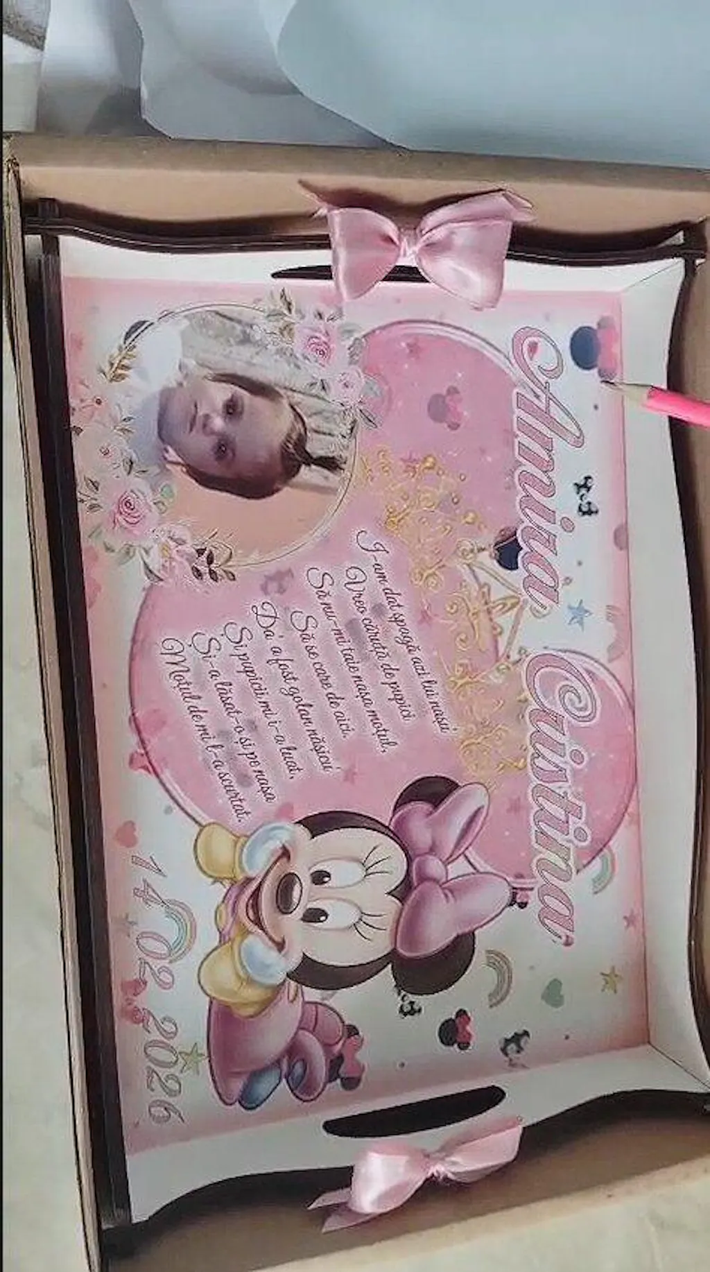 Tavita Mot Model Minnie Mouse  • Set pentru taierea motului personalizat