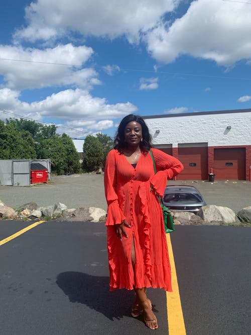 Holiday Ankle Length V Neck Puff Sleeve Lace Elegant Evening Party Summer Dress