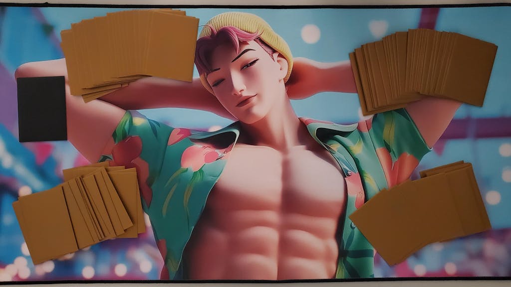 Abby Saja Boys Playmat | TCG Playmat | K-Pop Demon Hunters No Zones Option | 24x14 | 32x16 Sizes