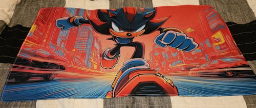 Shadow the Hedgehog Playmat (Borderless) | Magic the Gathering Playmat