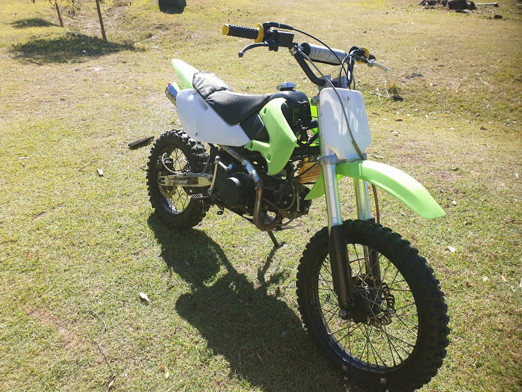 Handlebar + Yellow Hand Grips Universal 22mm For Off Road Motorcycle Dirt Bike