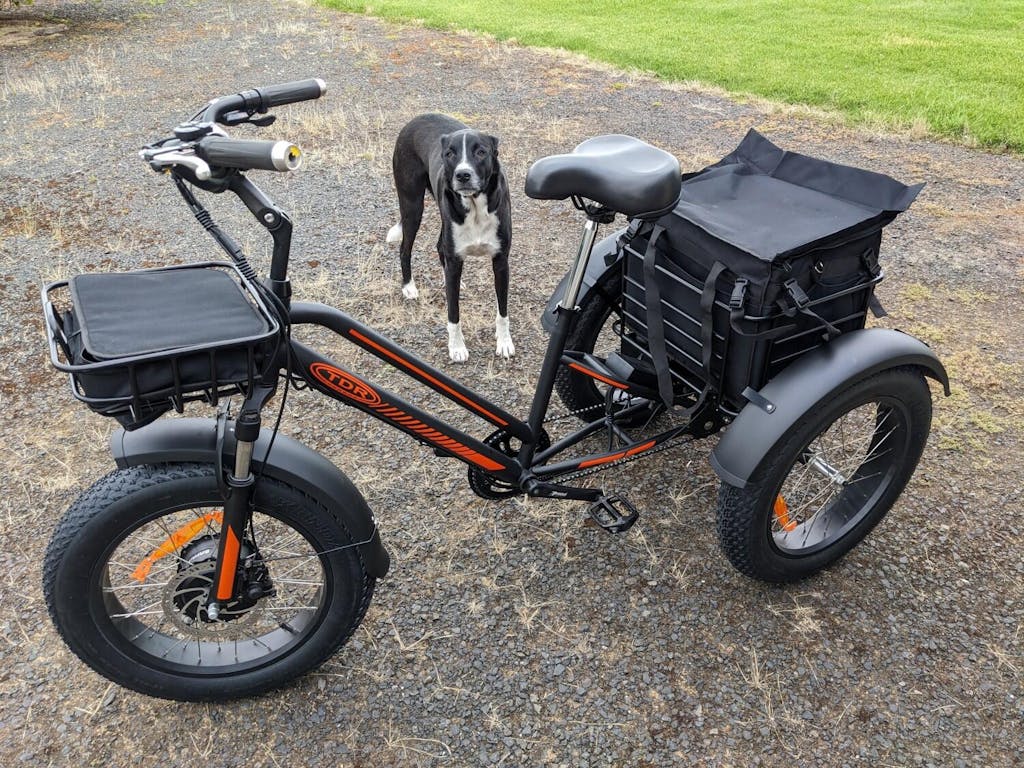 750W Fat Tyre Electric Tricycle Bafang Motor 7 Speeds Shimano Rear Rack Basket Trolley