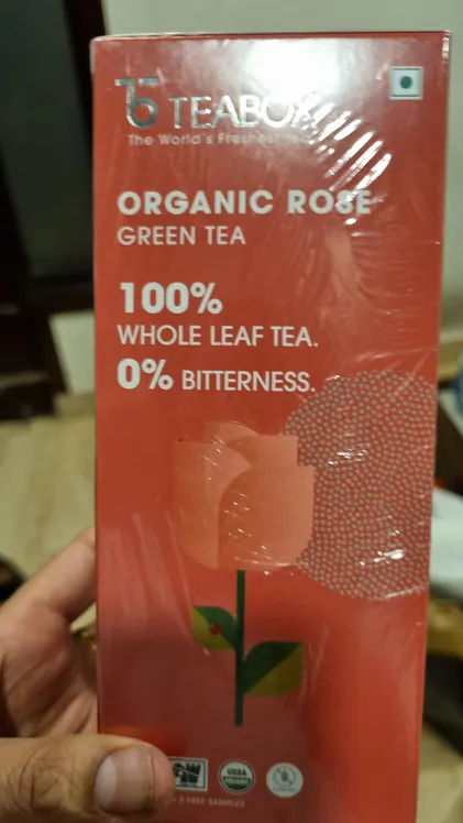 Buy 2025 Organic Rose Green Tea For Glowing Skin Pyramid Tea Bag
