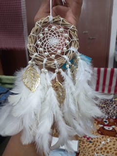 White Mini Car Hanging Dreamcatcher