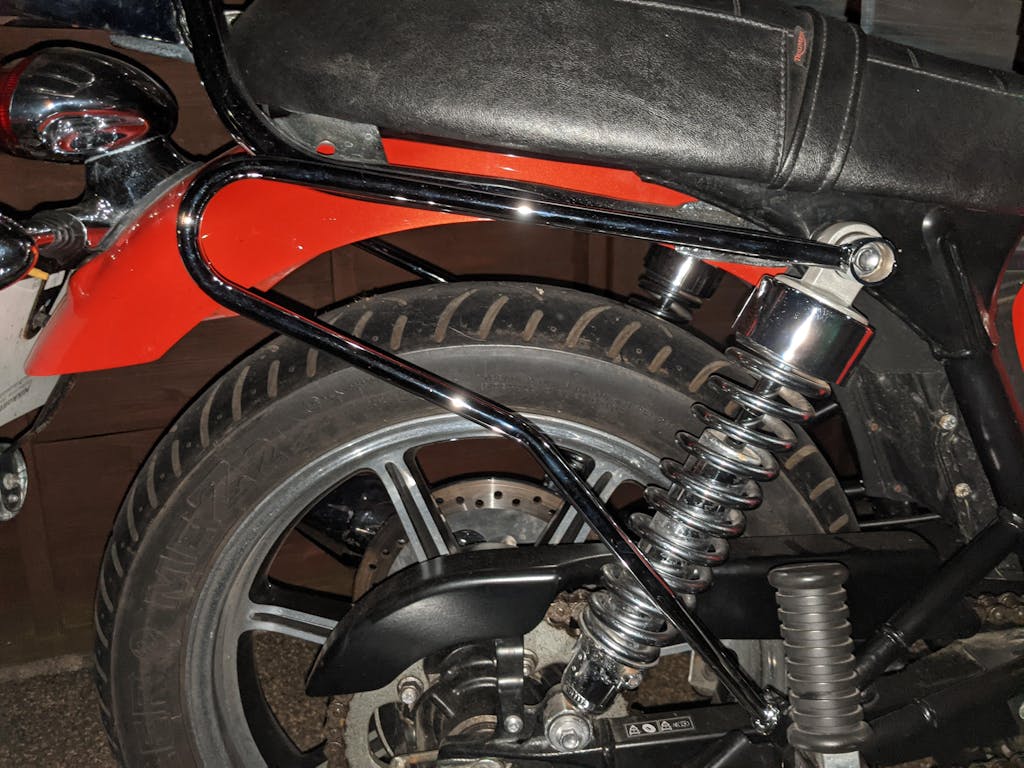 Pannier/Saddle bag bars Triumph aircooled models Chrome or Black