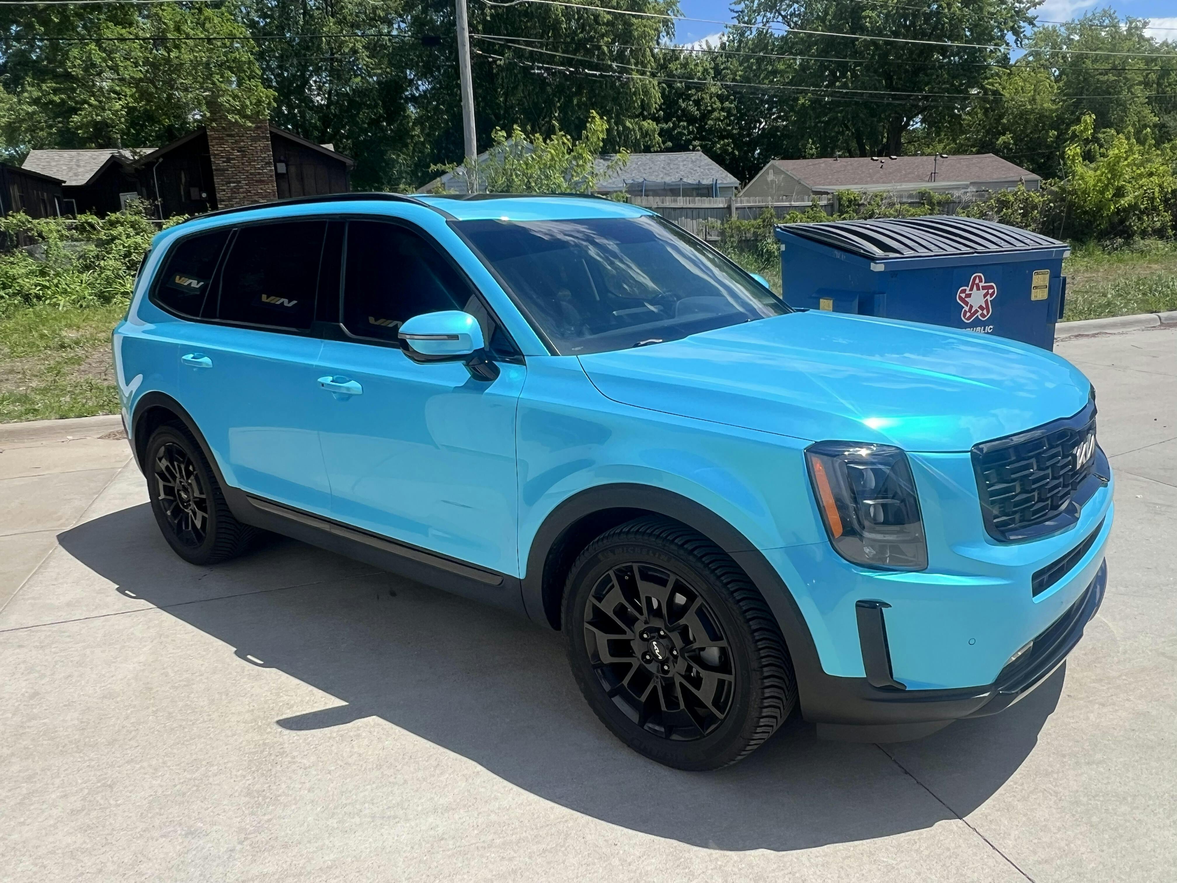 Gloss Metallic Caribbean Blue Vinyl Wrap (RB09-HD) – Teckwrap
