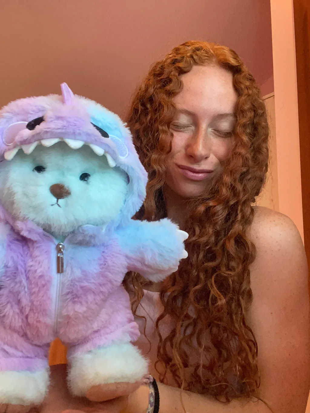 Teddy Bear & Rainbow Purple Dinosaur Jumpsuit - 12 Inches - Teddy Huggy