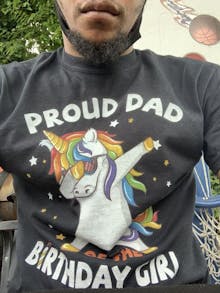Proud Dad Of The Birthday Girl Unicorn Fathers Day