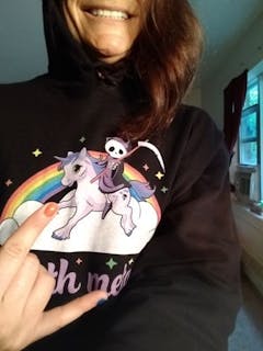 Rainbow Death Metal Rocker Unicorn