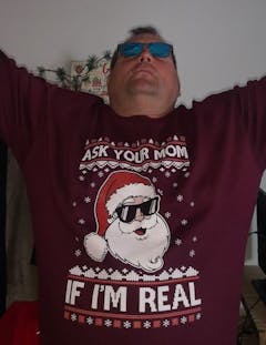 Ask Your Mom If I'm Real Santa Ugly Christmas Sweater