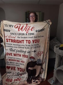 Personalized To My Wife From Husband Blanket I Love You For Her Wife Wedding Anniversary Romantic Valentines Birthday Christmas Fleece Throw Blanket