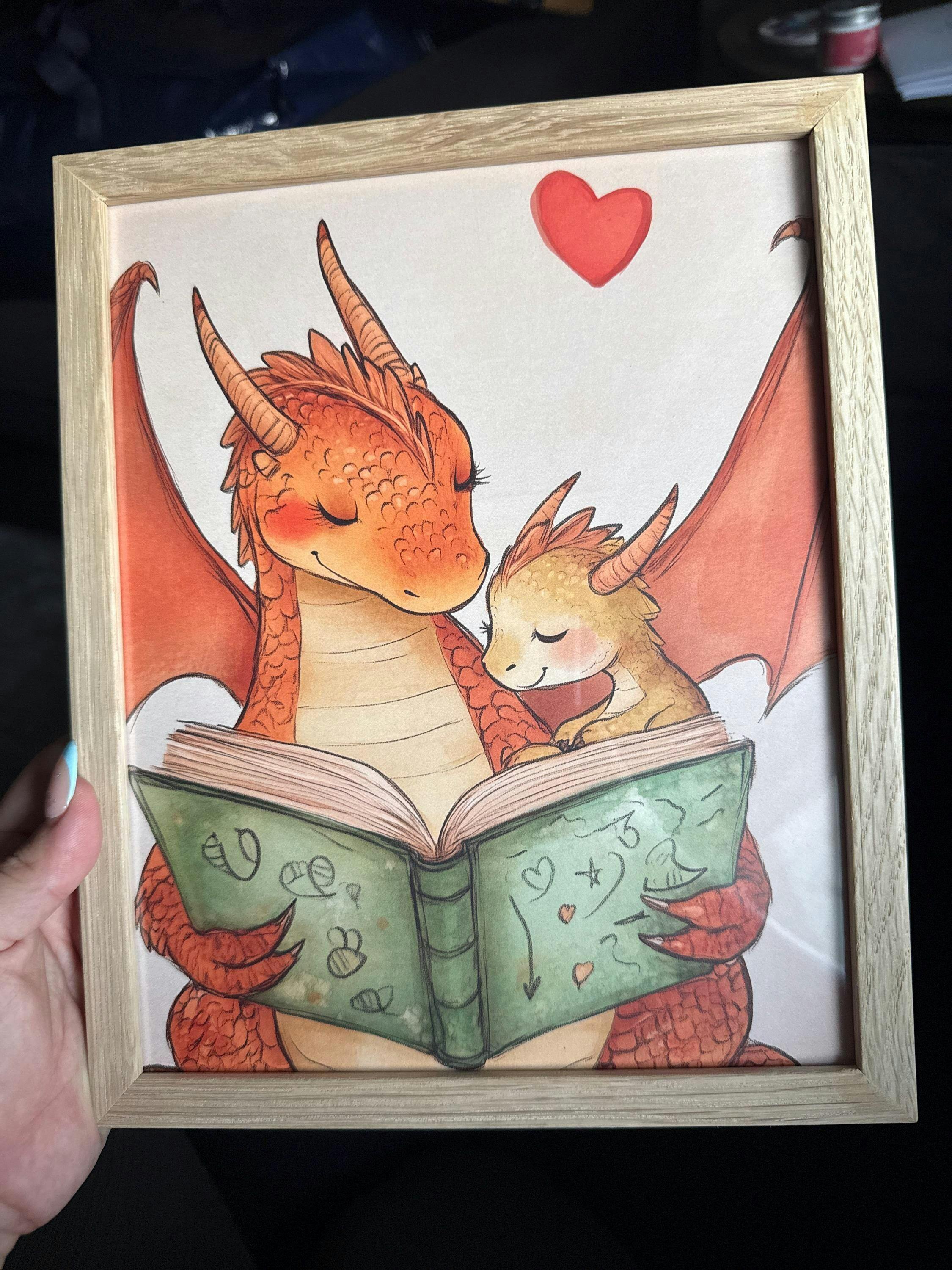 Dragon Framed Wall Art | Kids & Nursery Decor by Teepee Joy