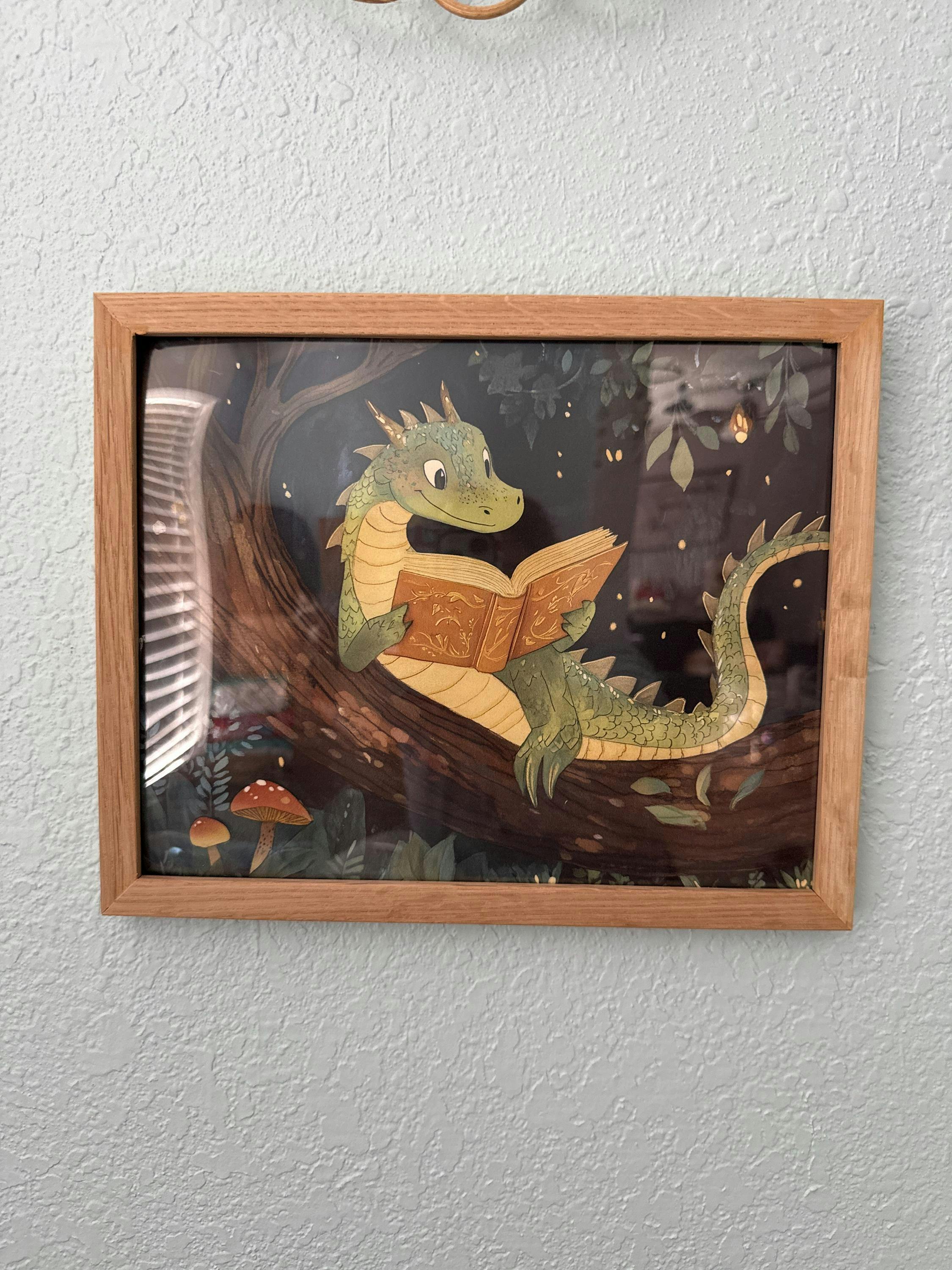 Dragon Framed Wall Art | Kids & Nursery Decor by Teepee Joy