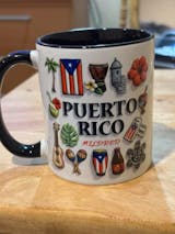 Custom Puerto Rico Accent Mug With Many Puerto Rico Symbols