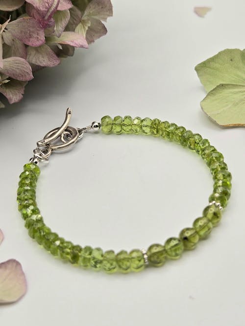 Peridot A · Faceted · Rondelle · 5mm, 6mm