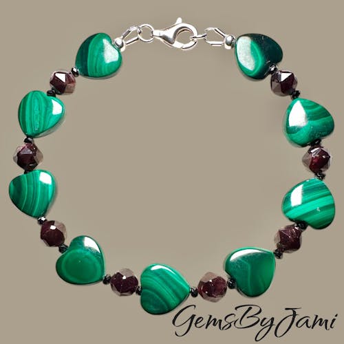 Malachite · Smooth · Heart · 10mm