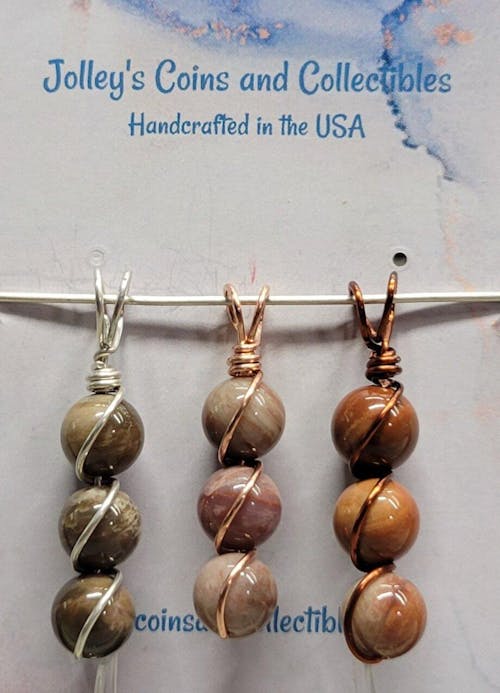 Petrified Wood · Smooth · Round · 4mm, 6mm, 8mm, 10mm