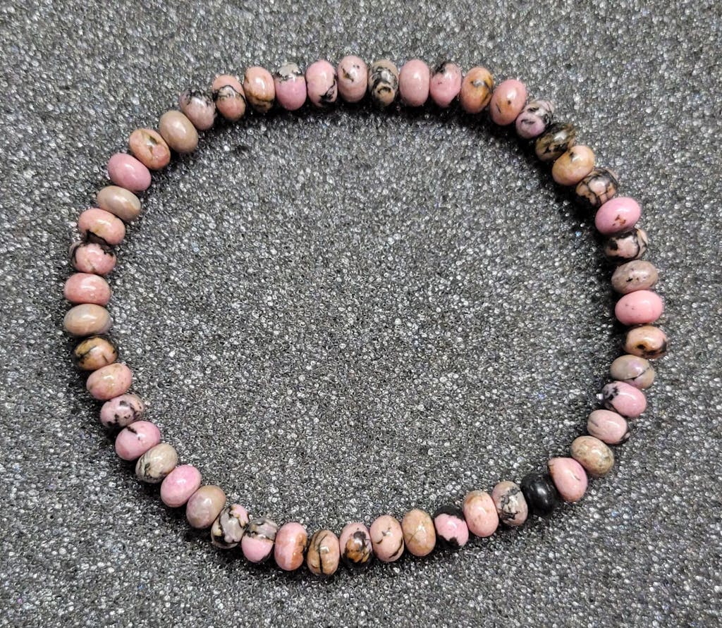 Rhodonite w/ Matrix · Smooth · Rondelle · 6mm, 8mm