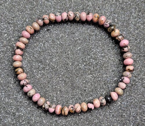 Rhodonite w/ Matrix · Smooth · Rondelle · 6mm, 8mm