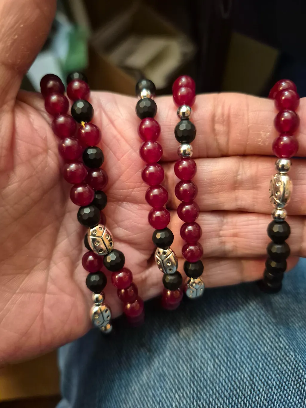 Red Jade (dyed) · Smooth · Round · 6mm, 8mm, 10mm **CLEARANCE**