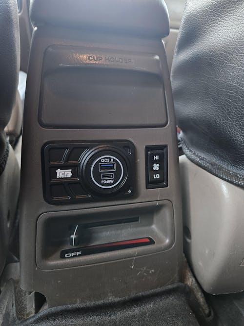 Center Console USB 12V Power Panel | Billet Aluminum | Replaces Ashtray | 1996 - 2002 4Runner