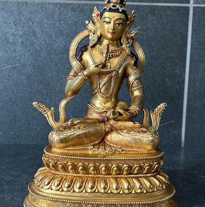 多腕の金属製神像Gold Plated Namgyal Statue 多腕の金属製神像 多腕の金属製神像Gold Plated Namgyal Statue 多腕の金属製神像