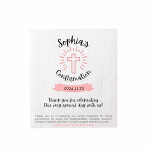 CONFIRMATION FAVOR ~ PERSONALIZED  [pink or blue]