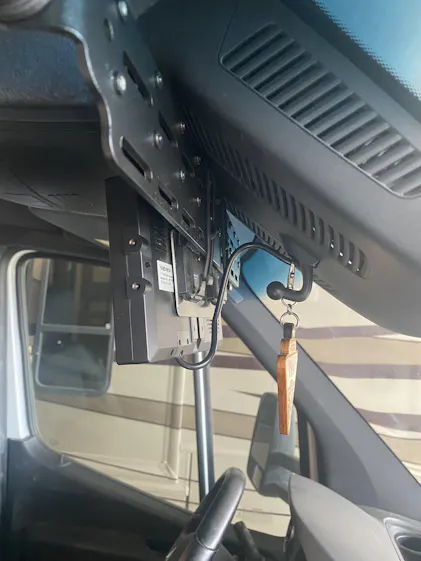 Sprinter Van Visor Track Mount for Navigation Devices and