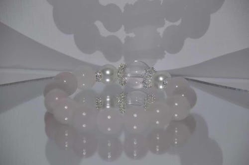 薄暮の海辺｜ローズクォーツ × 水晶ブレスレット