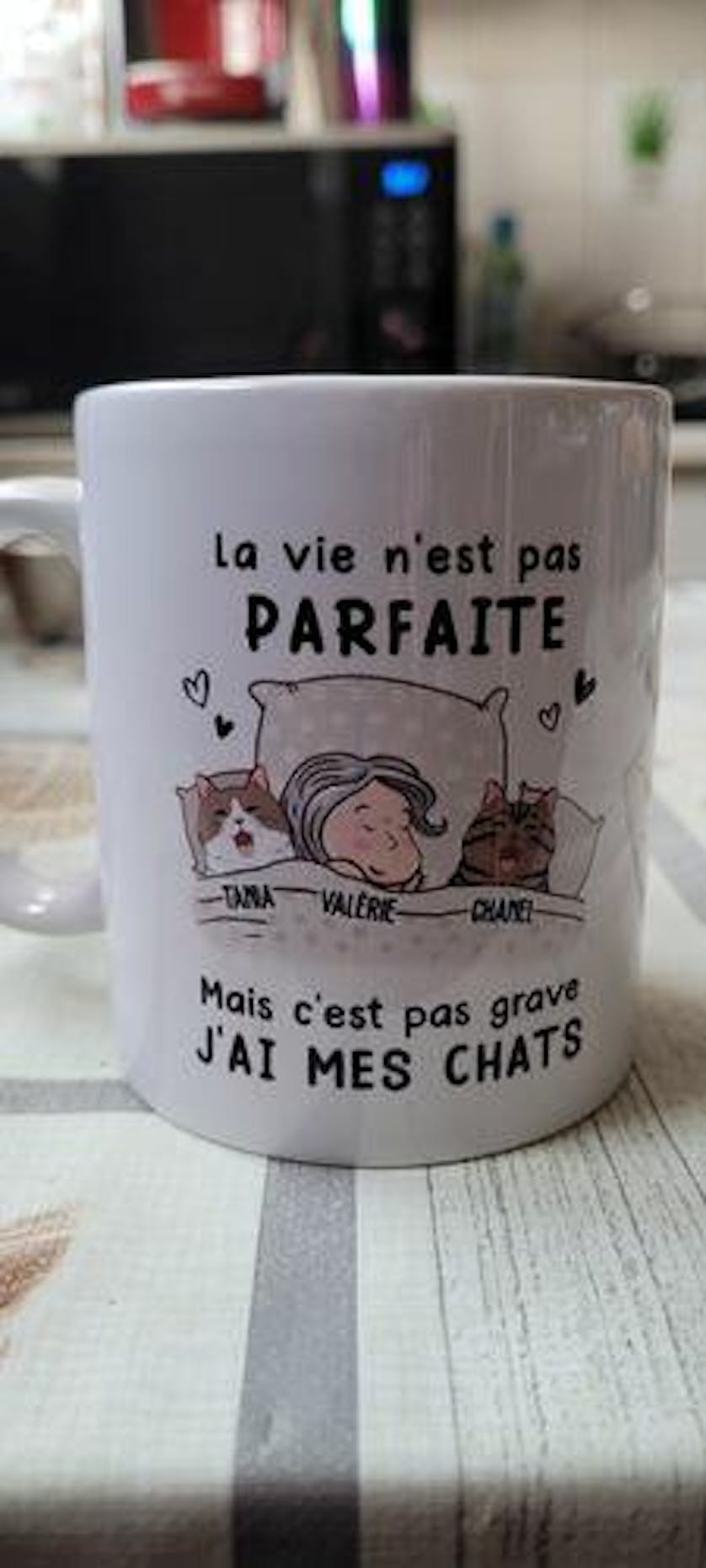 Mug Personnalisé - Comme Mon Chat Pas Du Matin, Maman chat, Cadeau chat,  Mug chat, Mug Chat Personnalisé - TESCADEAUX