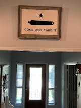 Texas Crazy | Gonzales Come and Take It Battle Flag Framed