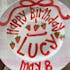 Personalized Strawberry 1st Birthday Plate - Pink Gingham Keepsake - BCP04