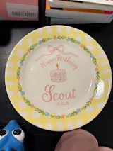 Personalized Baby Girl Ceramic Birthday Plate - Custom Name & Floral Keepsake Gift - BCP77