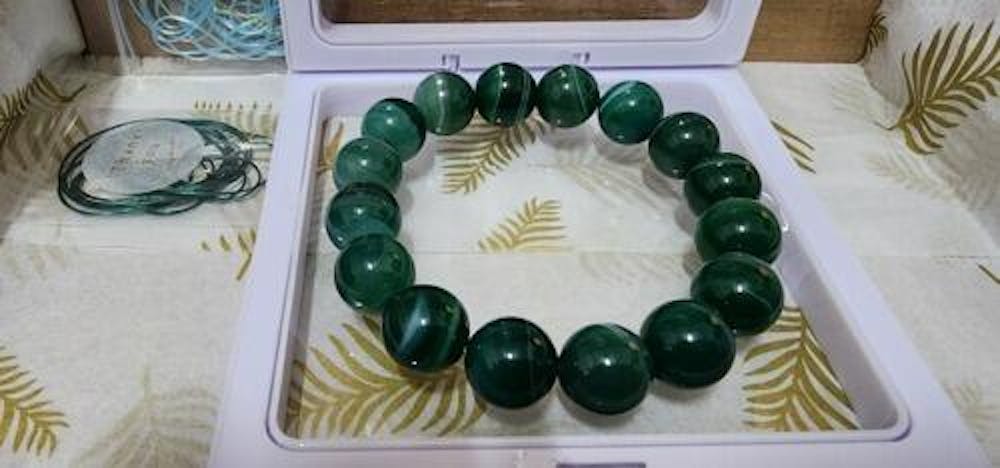 B10 綠瑪瑙純珠手鏈手串