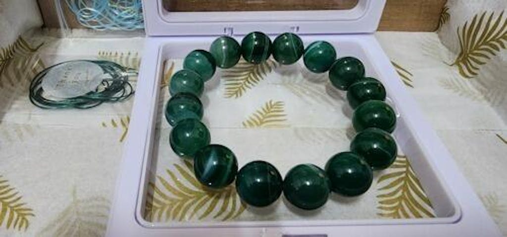 B10 綠瑪瑙純珠手鏈手串