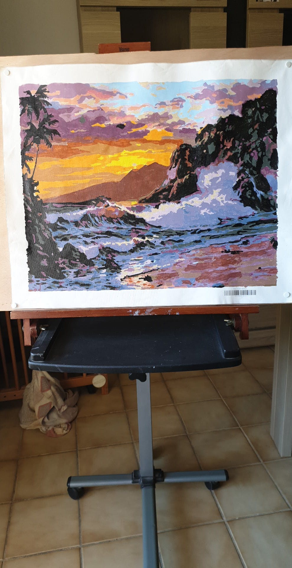 Paint by numbers - Cliff and Waves – Figured'Art