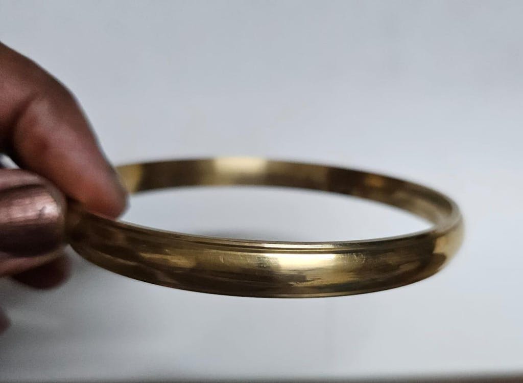 Punjabi Brass Kada (Plain) 6 mm Thickness by The Amritsar Store