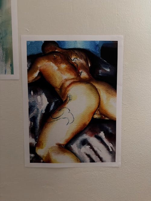 Tattooed Back in Moonlight – Art Print