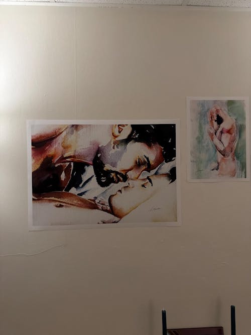 Lovers Resting in Tender Serenity - Art Print