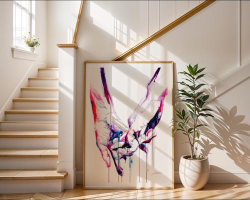 Simple Gesture of Love - Holding Hands - Love is Love - Art Print